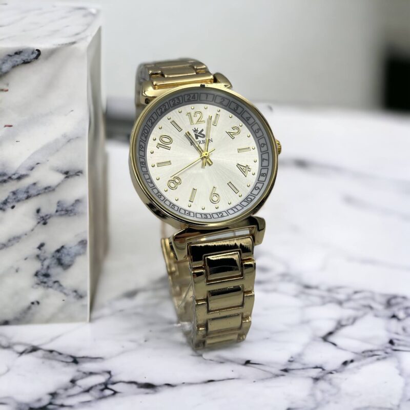 Zegarek damski złota bransoleta klasyczny srebrna koperta