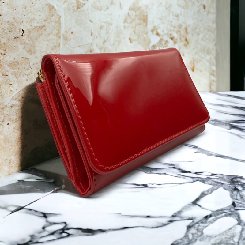 PORTFEL DAMSKI PORTMONETKA ekoskóra CZERWONY