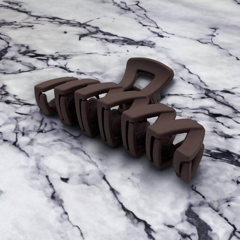 Spinka do włosów klamerka duża matowa klamra brązowa