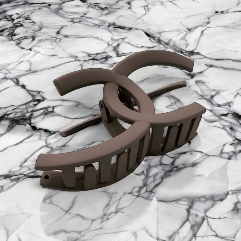 Spinka do włosów klamerka duża matowa klamra brązowa