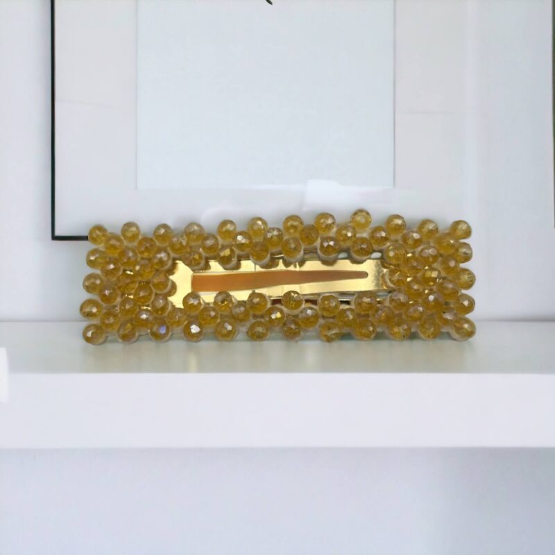 Spinka do włosów złota kryształki kamienie miedziane ślub wesele