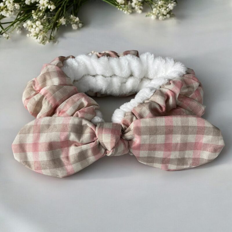 OPASKA DO WŁOSÓW KOSMETYCZNA DO MAKIJAŻU KRATKA