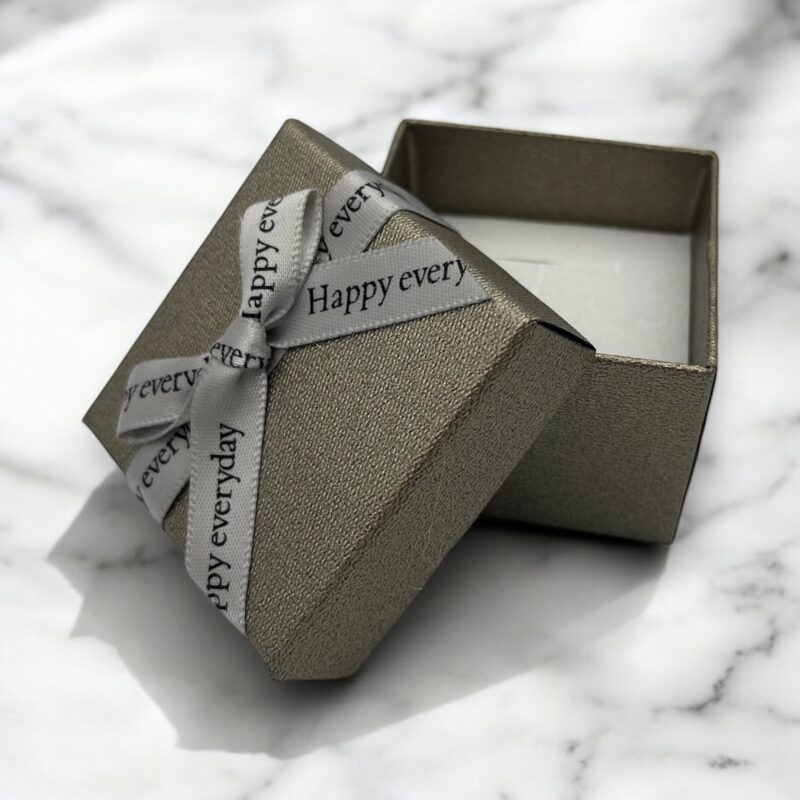 Pudełko prezentowe ozdobne ZŁOTE SZAMPAŃSKIE na biżuterię zapakuj prezent