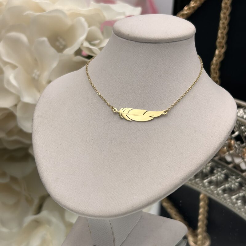 Bransoletka piórko pióro stal 316L złota