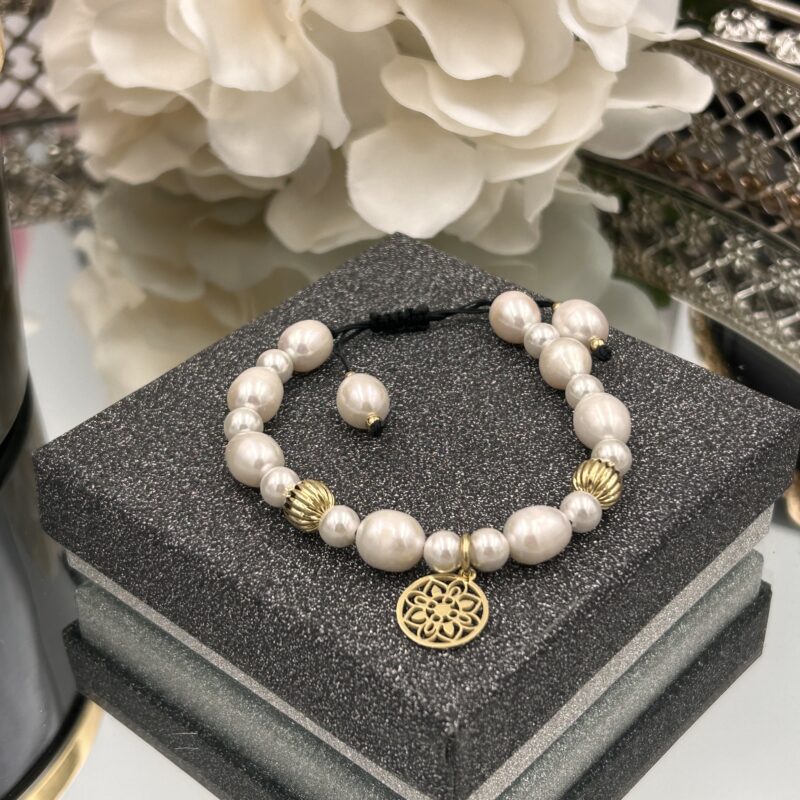 Bransoletka koraliki sznurek stal 316