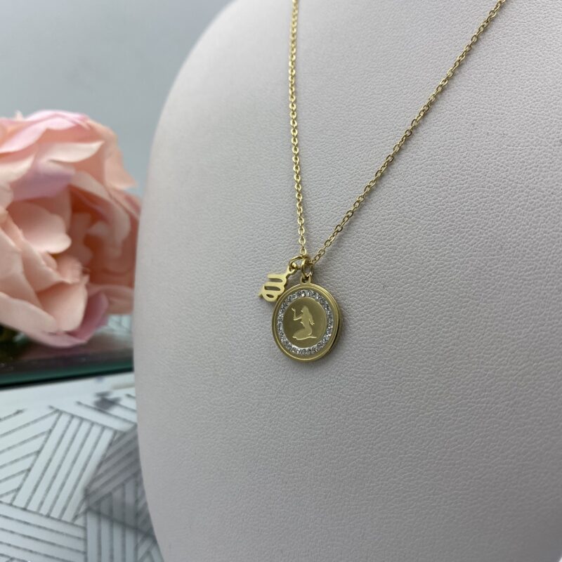 Naszyjnik celebrytka ZODIAK Panna 316L cyrkonie