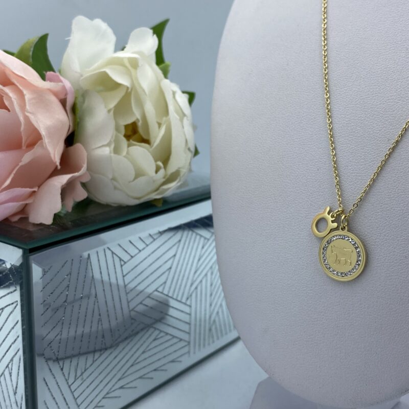 Naszyjnik celebrytka ZODIAK Byk 316L stal 316L złoty