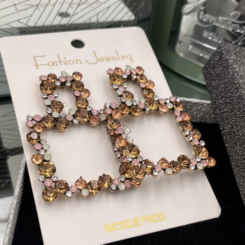 Kolczyki kryształki szkło kolorowe kamienie kamyki cyrkonie