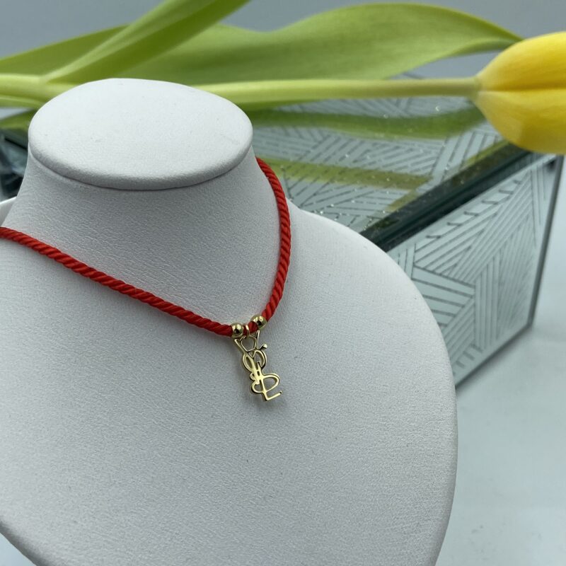 Bransoletka litery YGL sznurek stal 316L