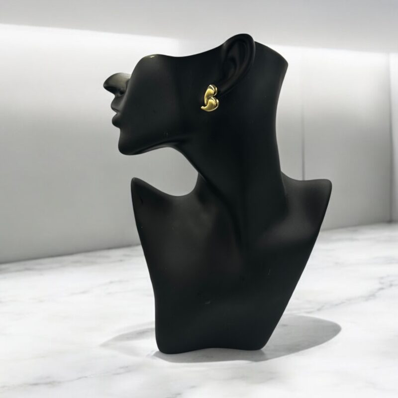 Kolczyki wiszące duże łezki kropelki stal chirurgiczna 316L złote