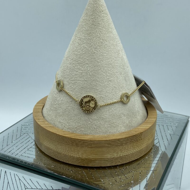 Bransoletka kółko zegary stal 316L złota