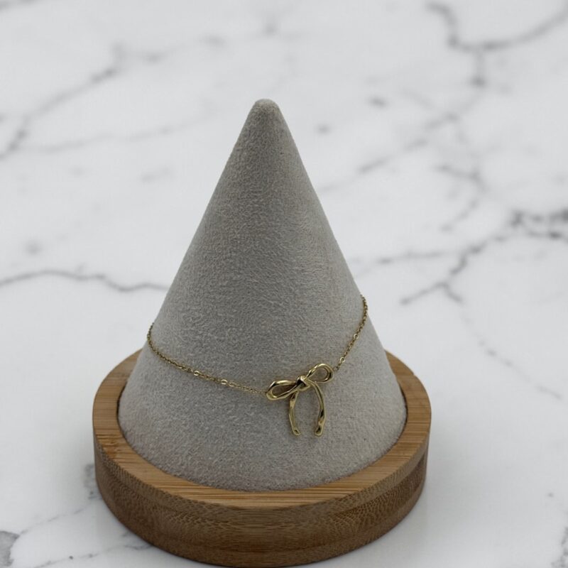 Bransoletka kokarda kokardka stal 316L złota