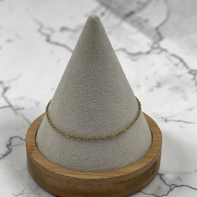 Bransoletka splot Singapur stal 316L złota