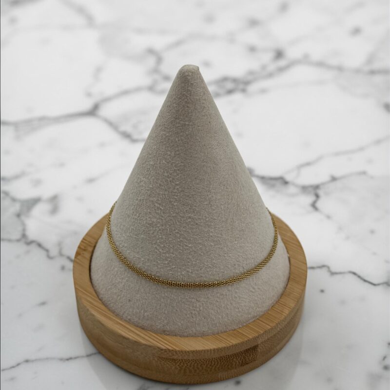 Bransoletka splot taśma stal 316L złota